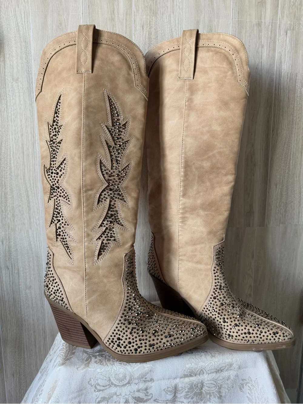 Bling rhinestone cowgirl boots